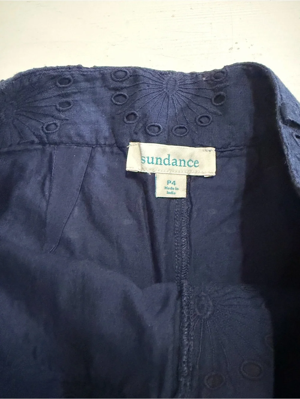 Sundance Eyelet Straight Leg Pants